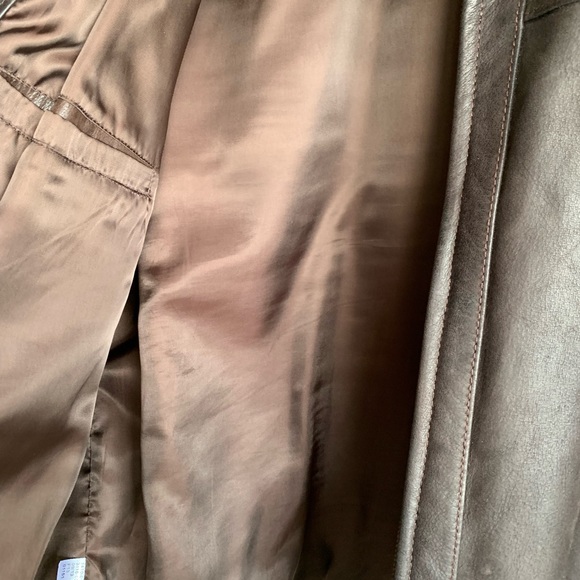 Jos Bank Brown leather jacket. Worn a handful of times. Like new - Picture 5 of 6